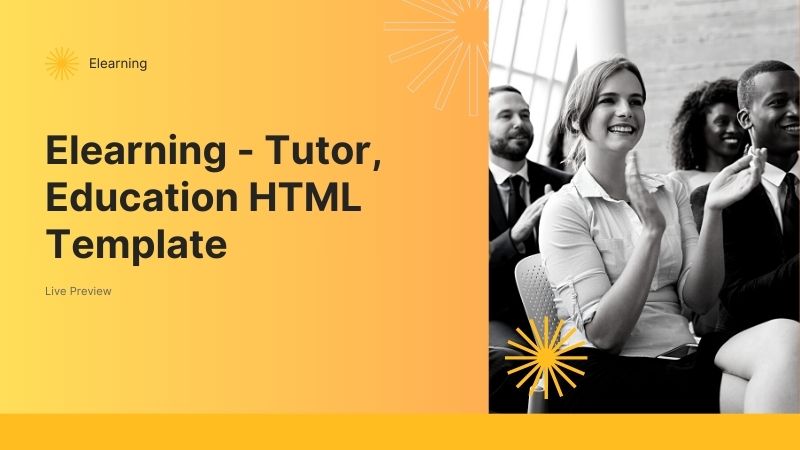 Elearning - Tutor, Education HTML Template