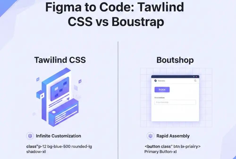 Convert Figma to Tailwindcss or Bootstrap: Tailwind CSS vs Bootstrap
