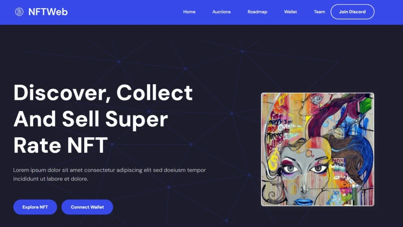 NFTWeb – NFT and Crypto Landing Page
