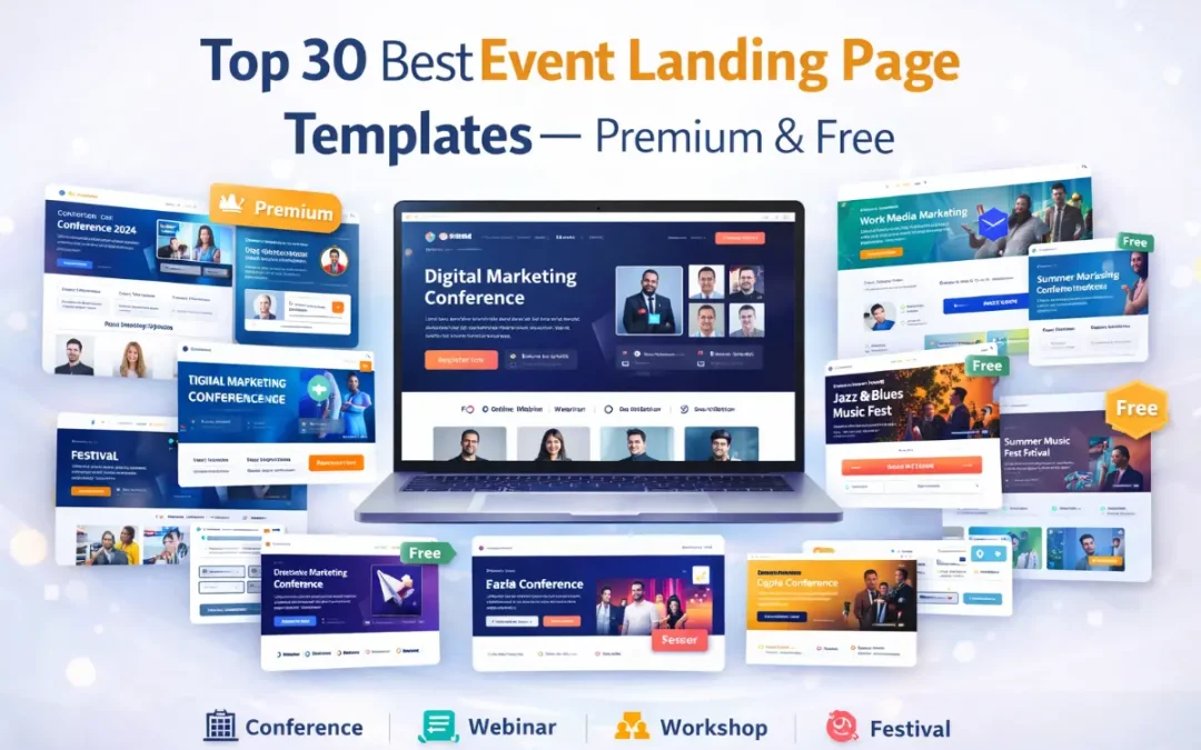 Top 30 Best Event Landing Page Templates: Premium & Free