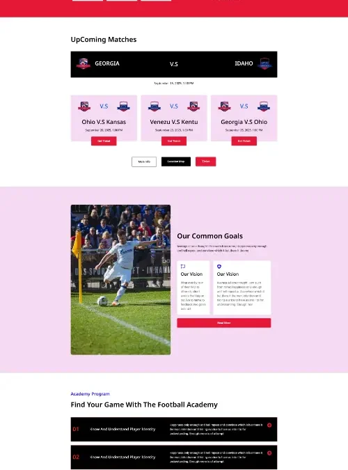 Tournum Football Sport Elementor Template Kit