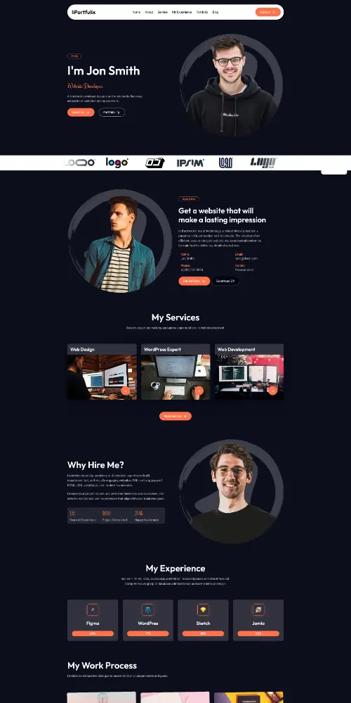 Portfulix Personal Portfolio Framer Templates
