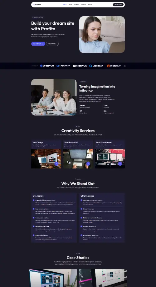 Profita Creative Business Framer Template