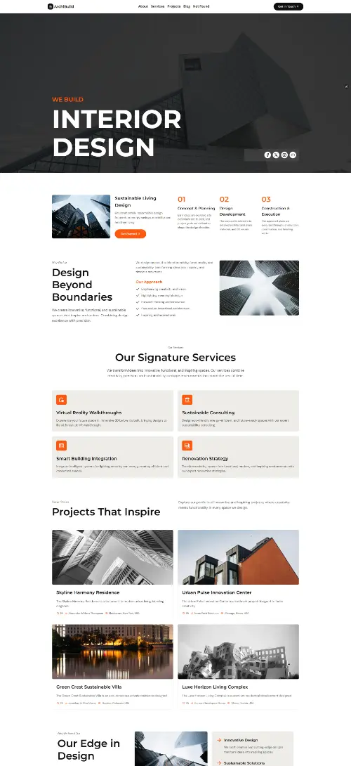 ArchiBuild Architecture Framer Template