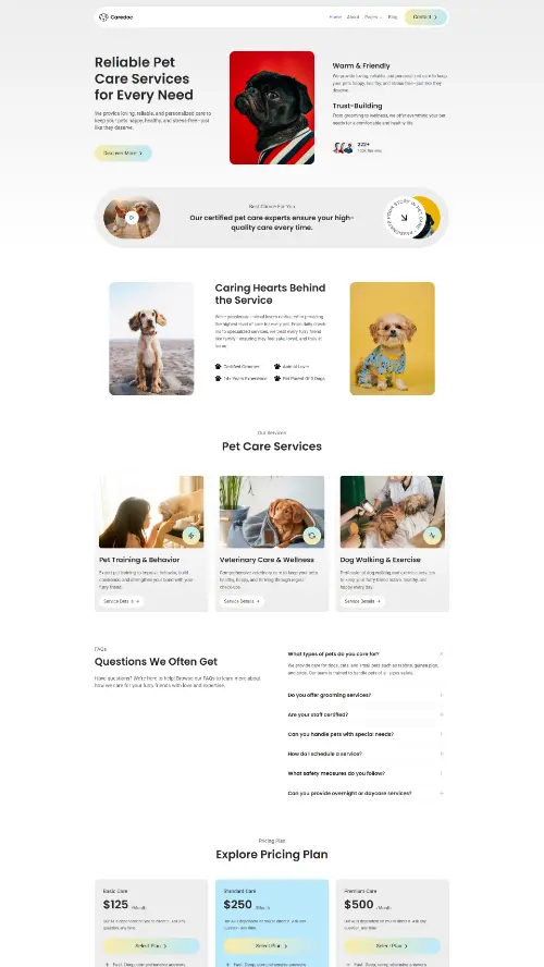 Caredoc Pet Care Framer Template