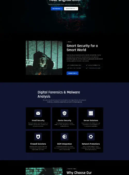 Cybercaf Cyber Security Framer Template