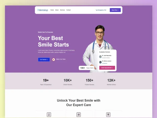 Dentalup-Dentist Elementor Template Kit