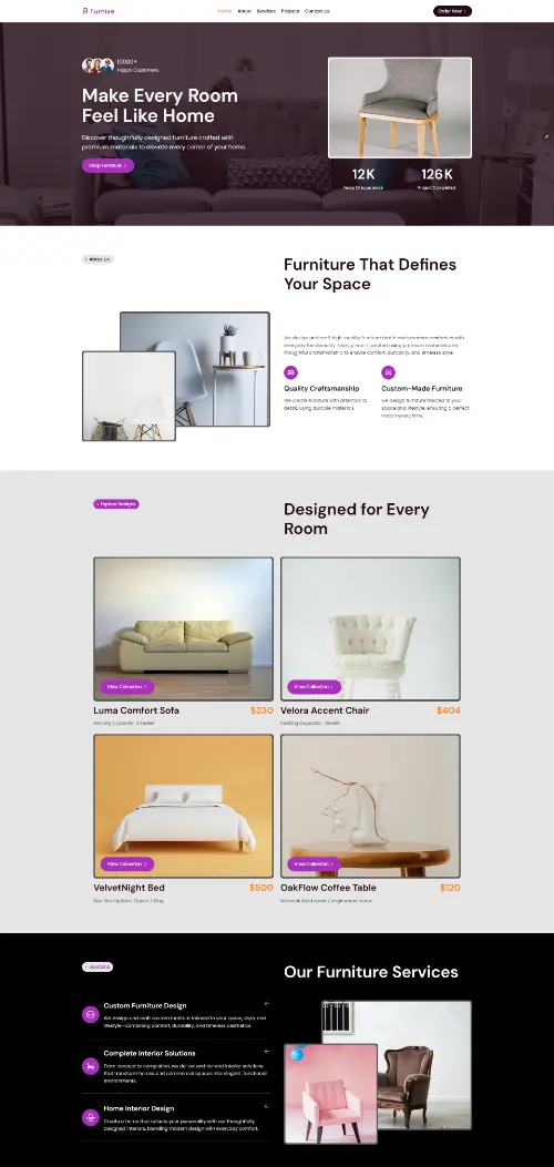 Furnixe Furniture Framer Template