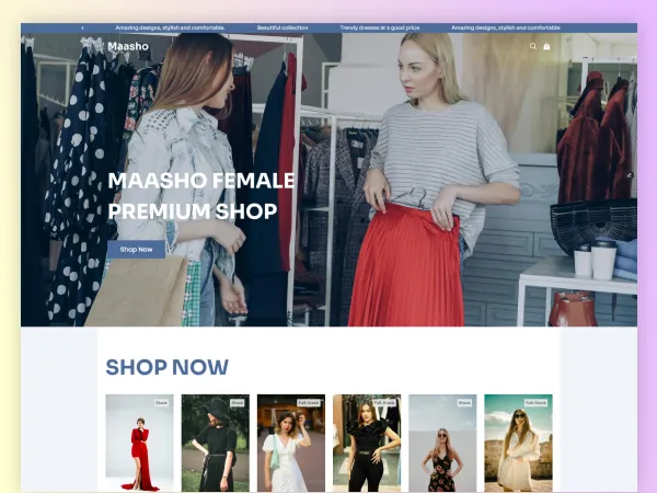 Maasho Shop Framer Templates Maasho Shop Framer Templates