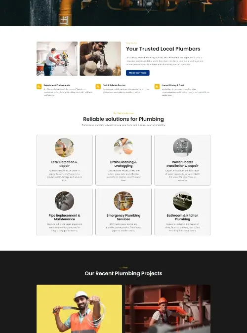 Plumbley Plumber Services Framer Template