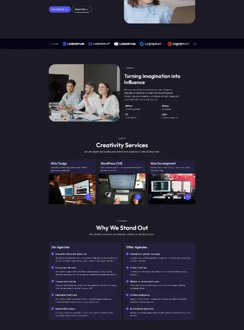Profita Creative Agency Framer Template