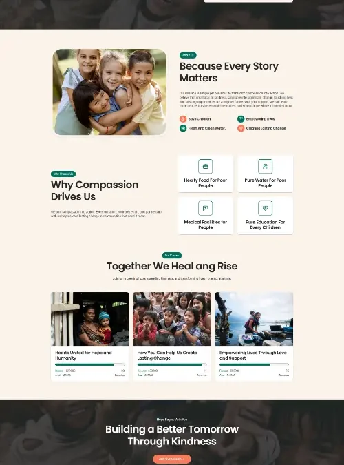 PureKind Non-Profit Charity Framer Template