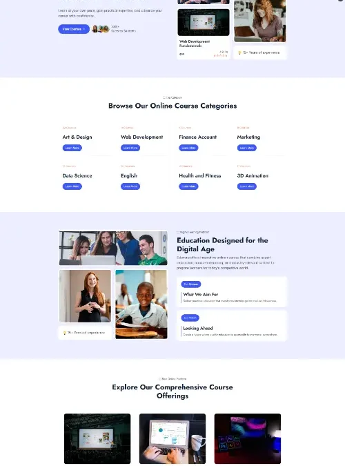 Eduvora Education Course Framer Template