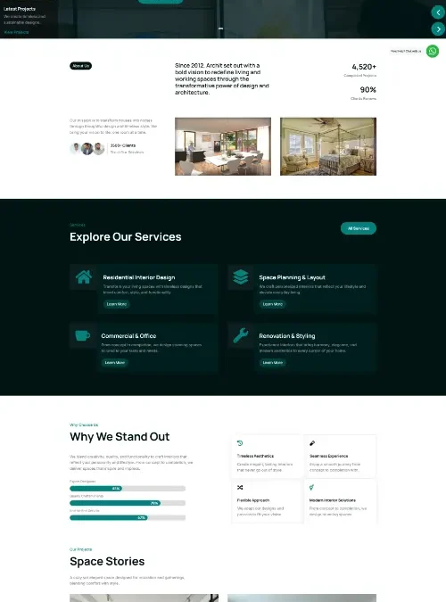 Archit Home Interior Divi Layout