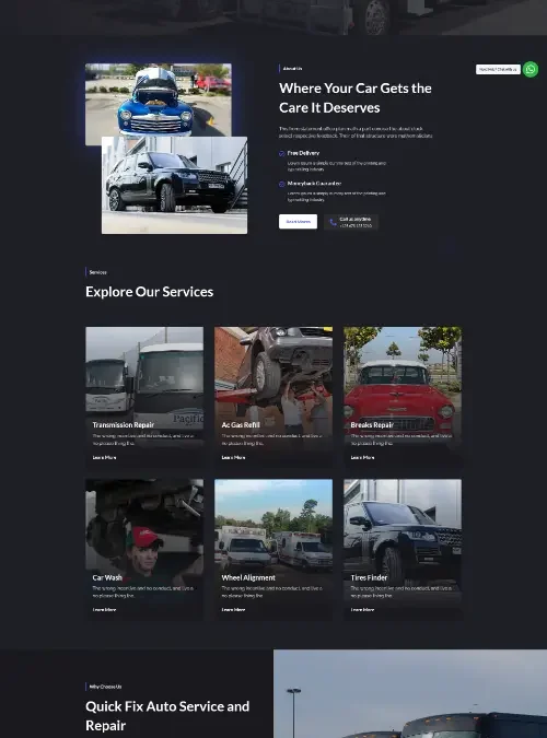 Carepix Car Repair Auto Divi Layout