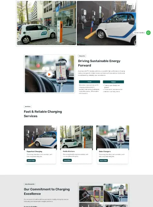 Chargin Charging Station Divi Layout