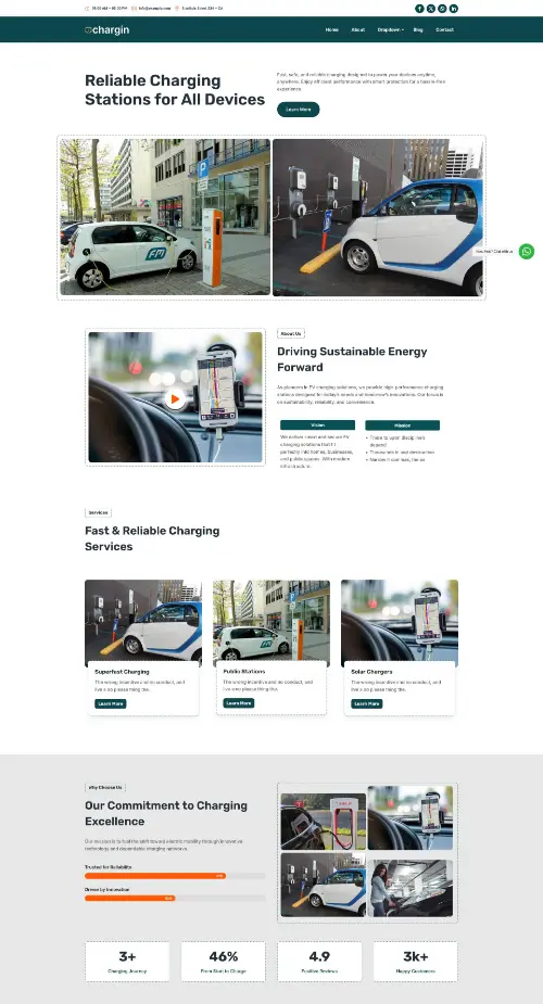 Chargin Charging Station Divi Layout