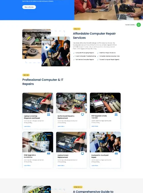 ComRap Repair Services Divi Layout