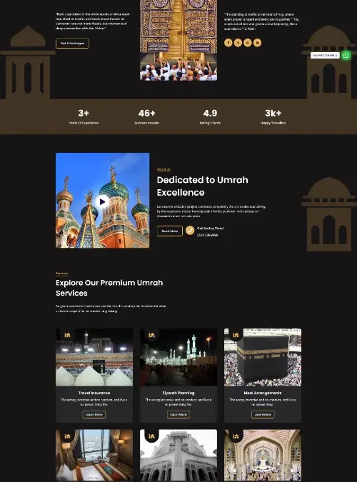 Hajha Hajj Umrah Agency Divi Layout
