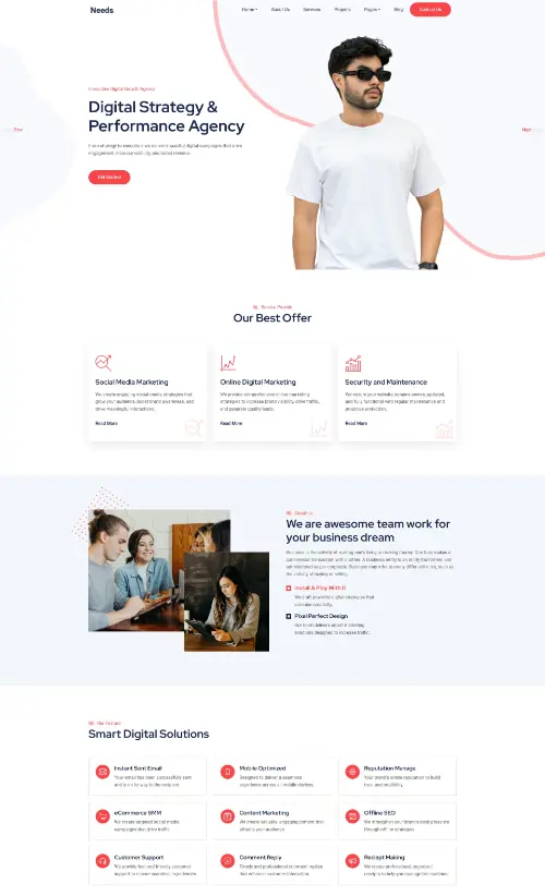 Needs Digital Marketing Html Template