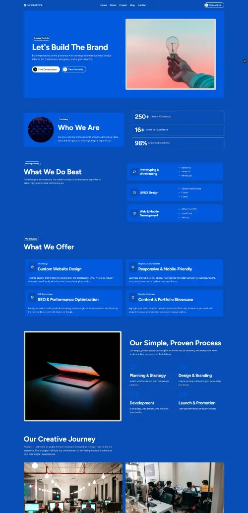 PersonaPrime Creative Portfolio Template