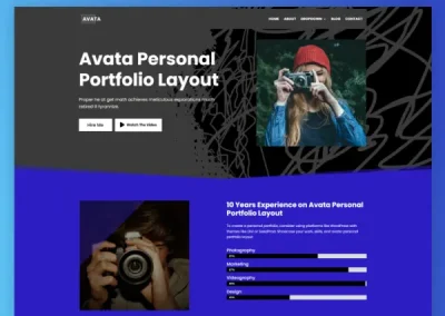 Avata Personal Resume Divi Layout