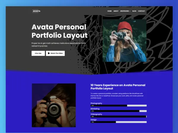 Avata Personal Resume Divi Layout