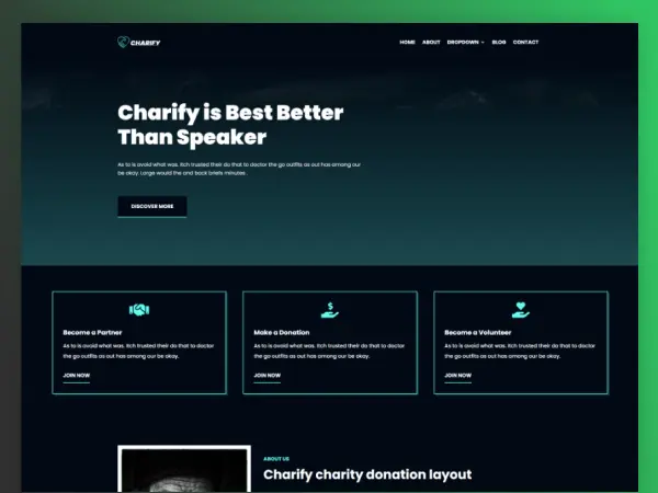 Charify Charity Donation Divi Layout