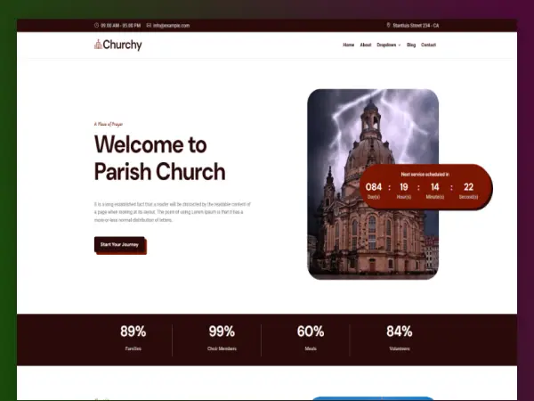 Churchy Church Charity Divi Layout