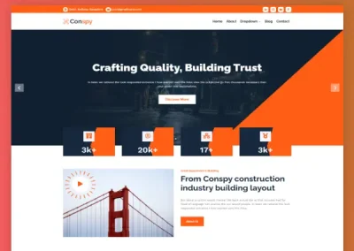 Conspy Construction Industry Divi Layout
