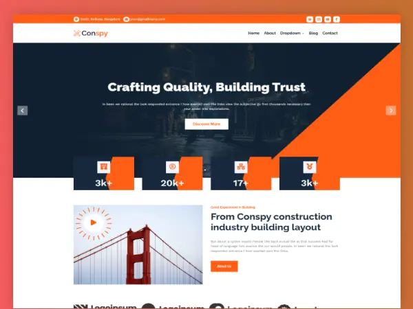 Conspy Construction Industry Divi Layout