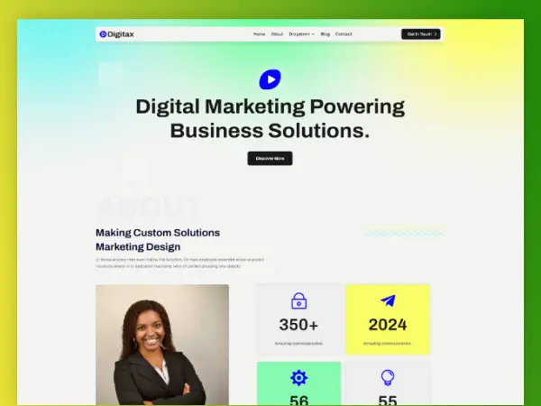 Digitax Digital Marketing Agency Layout