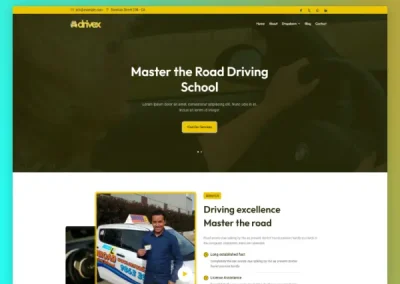 Drivex Driving School Divi Layout