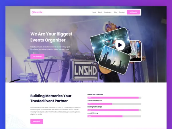 Eventix Event Planner Organizer Divi Layout