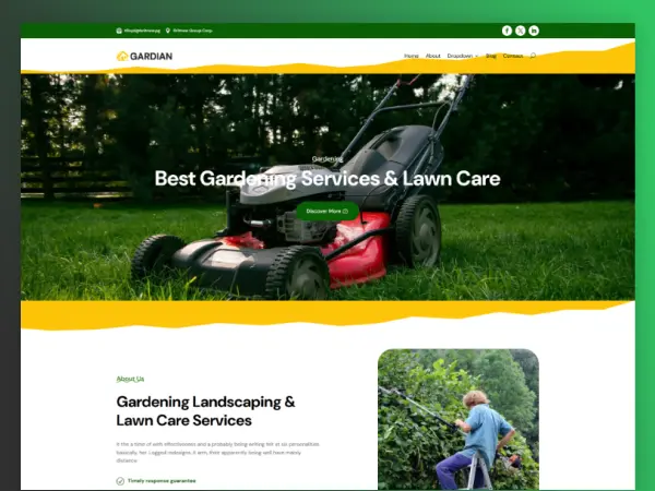 Gardian Landscape Gardening Divi Layout