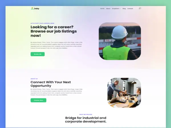 Jobly Job Listing Recruitment Divi Layout