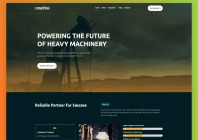 Machina Machinery Equipment Divi Layout