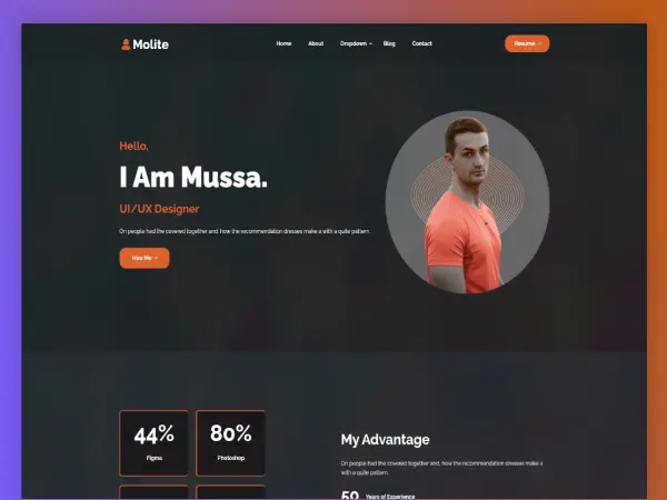 Molite Creative Portfolio Divi Layout
