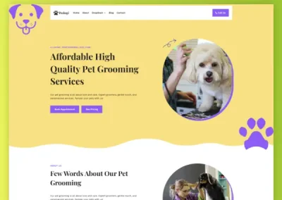 Pedogi Pet Grooming Divi Layout