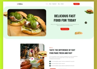 Refoo Fast Food Restaurant Divi Layout