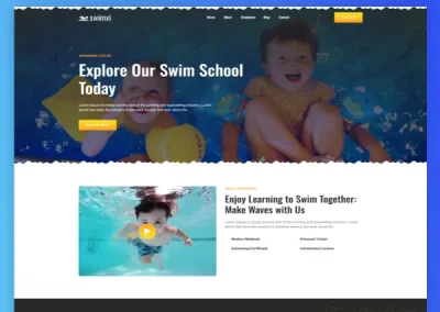 Swimxi Swim School Course Divi Layout