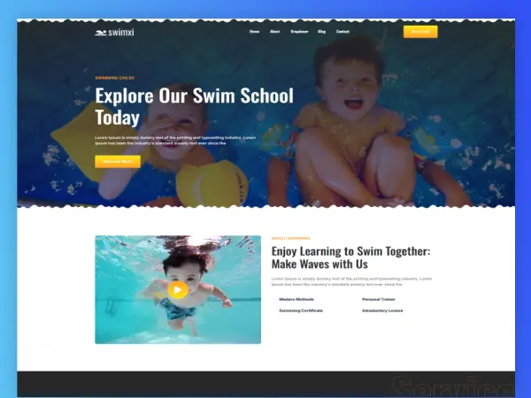 Swimxi Swim School Course Divi Layout