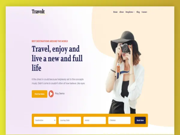Travolt Travel Agency Divi Layout