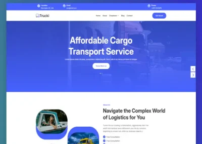 Trucki Transport Cargo Logistic Divi Layout