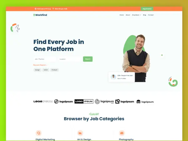 Workfind Job Work Finding Divi Layout